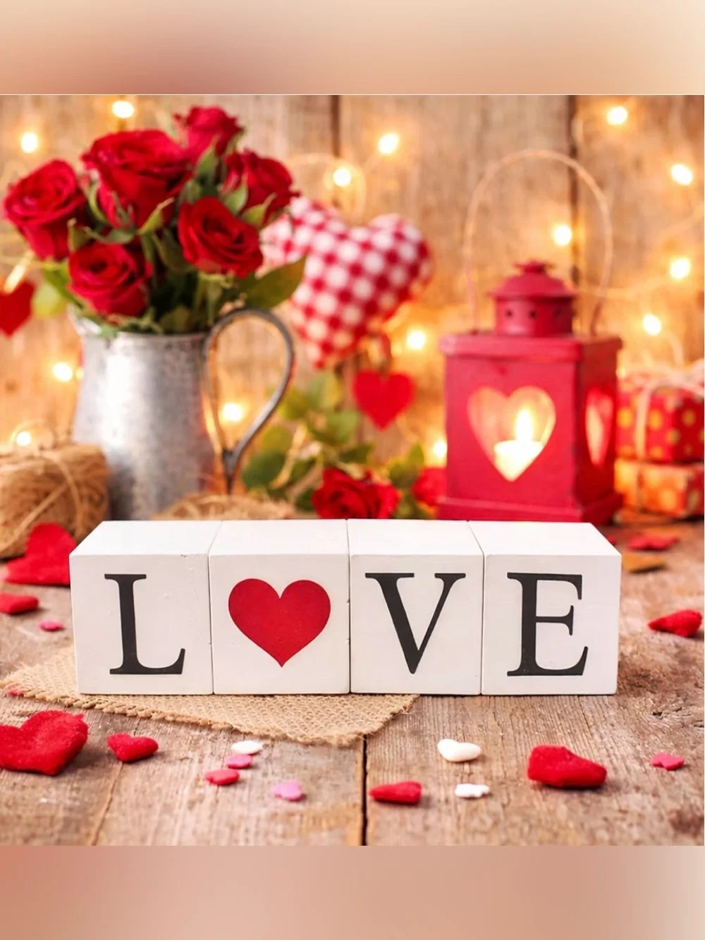 Reversible Wooden Block Decor -